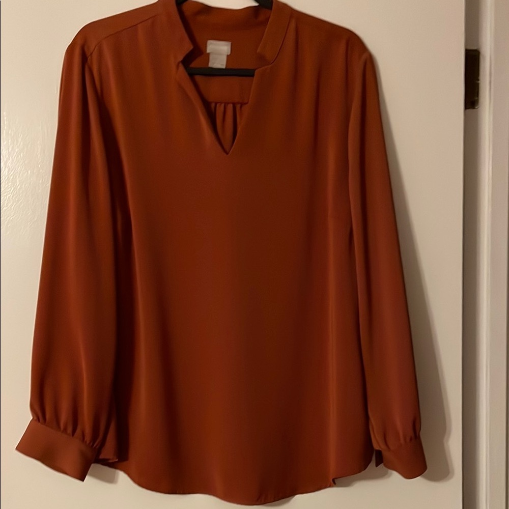 Chico's Terracotta Blouse size 3